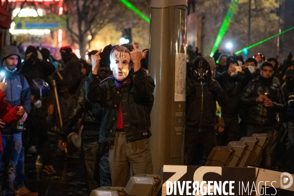 Manifestation contre la loi  sécurité globale .