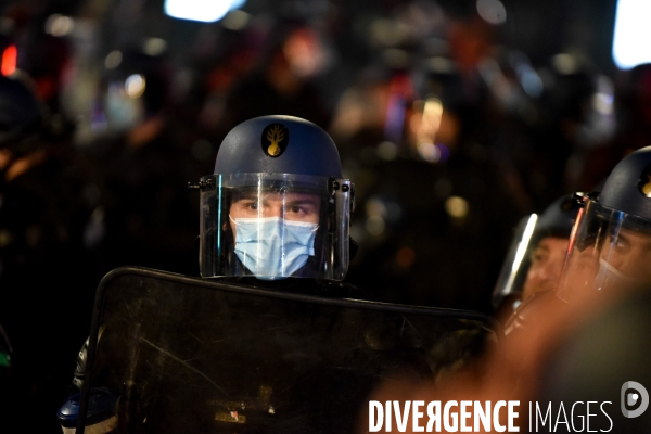 Manifestation contre la loi  sécurité globale .