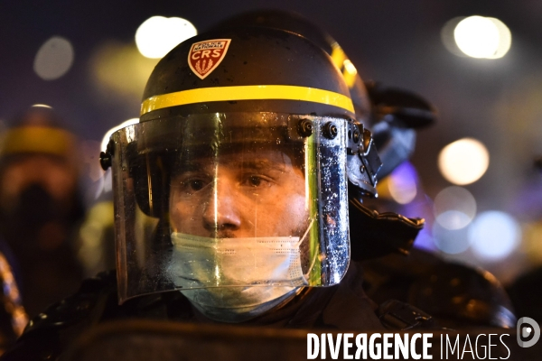 Manifestation contre la loi  sécurité globale .
