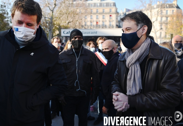 Yannick Jadot avec Olivier Faure