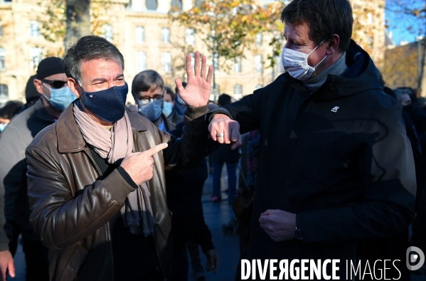 Yannick Jadot avec Olivier Faure