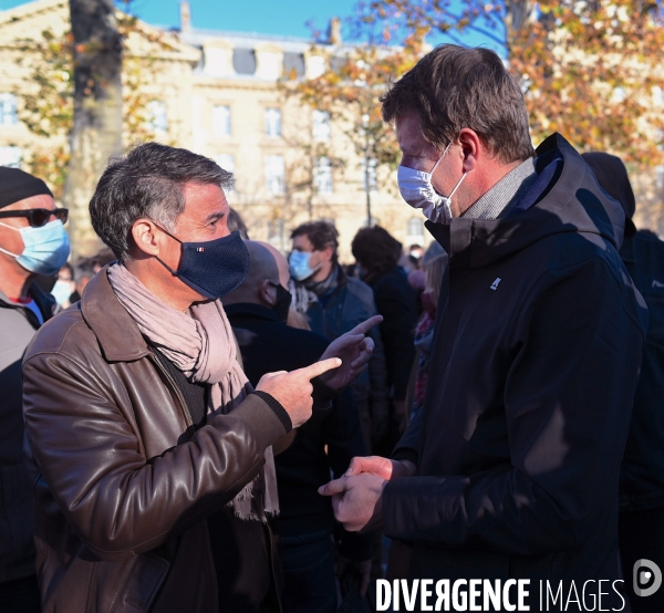 Yannick Jadot avec Olivier Faure