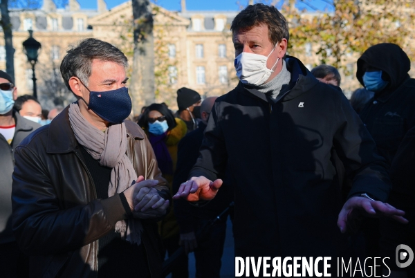 Yannick Jadot avec Olivier Faure