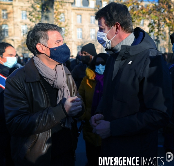 Yannick Jadot avec Olivier Faure