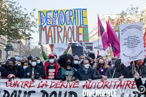 Manifestation contre la loi de securite globale. 28112020. Paris.