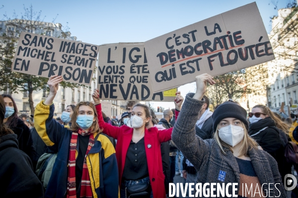 Manifestation contre la loi de securite globale. 28112020. Paris.