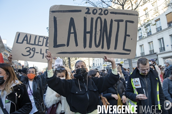 Manifestation contre la loi de securite globale. 28112020. Paris.