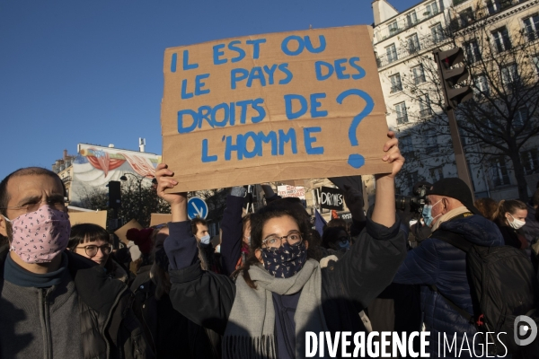 Manifestation contre la loi de securite globale. 28112020. Paris.