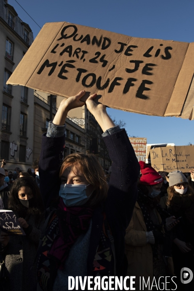 Manifestation contre la loi de securite globale. 28112020. Paris.