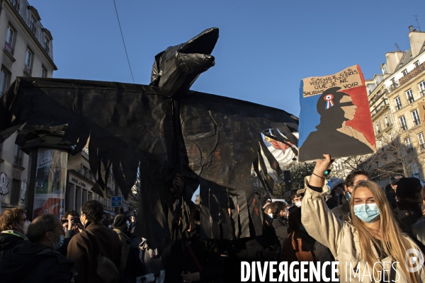 Manifestation contre la loi de securite globale. 28112020. Paris.