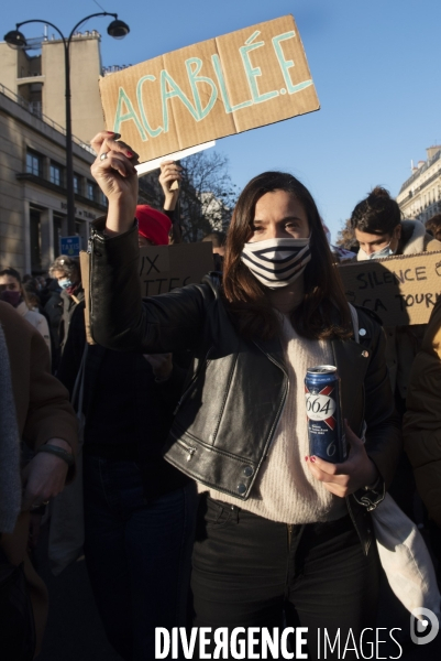 Manifestation contre la loi de securite globale. 28112020. Paris.