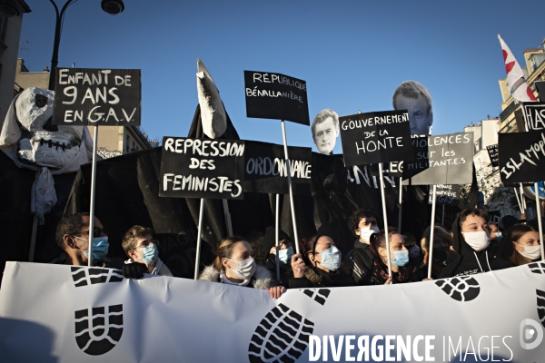 Manifestation contre la loi de securite globale. 28112020. Paris.