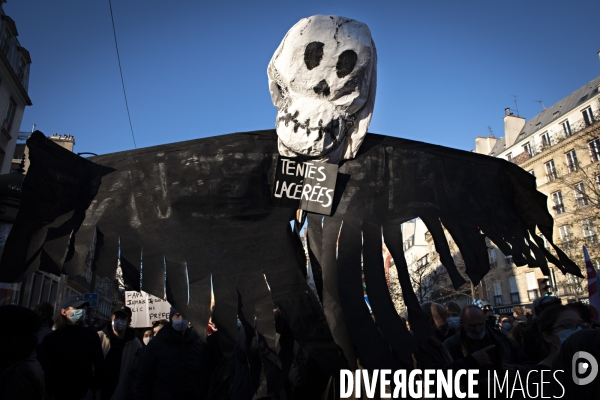 Manifestation contre la loi de securite globale. 28112020. Paris.