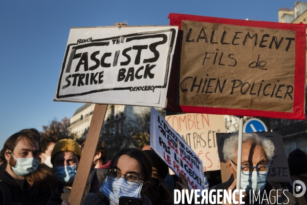 Manifestation contre la loi de securite globale. 28112020. Paris.