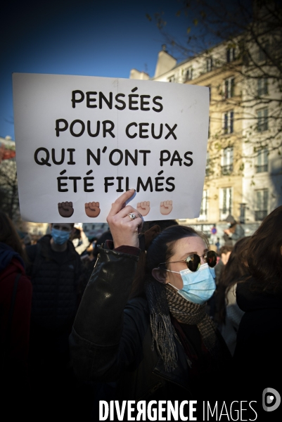 Manifestation contre la loi de securite globale. 28112020. Paris.