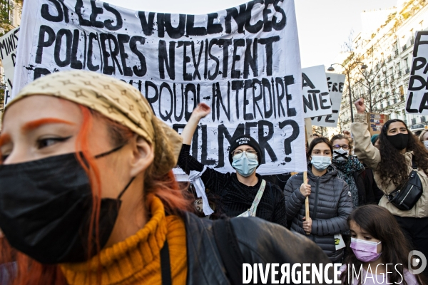 Manifestation contre la loi de securite globale. 28112020. Paris.