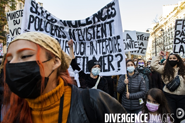 Manifestation contre la loi de securite globale. 28112020. Paris.