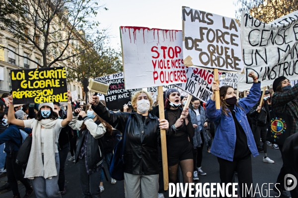 Manifestation contre la loi de securite globale. 28112020. Paris.