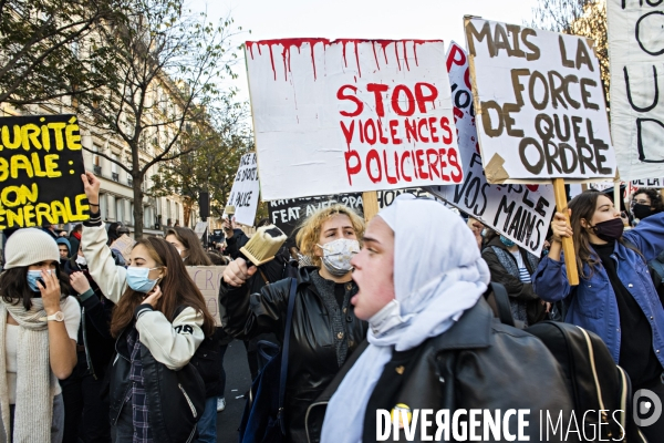 Manifestation contre la loi de securite globale. 28112020. Paris.