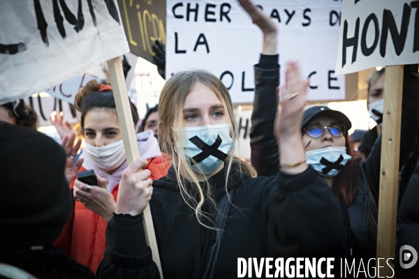 Manifestation contre la loi de securite globale. 28112020. Paris.