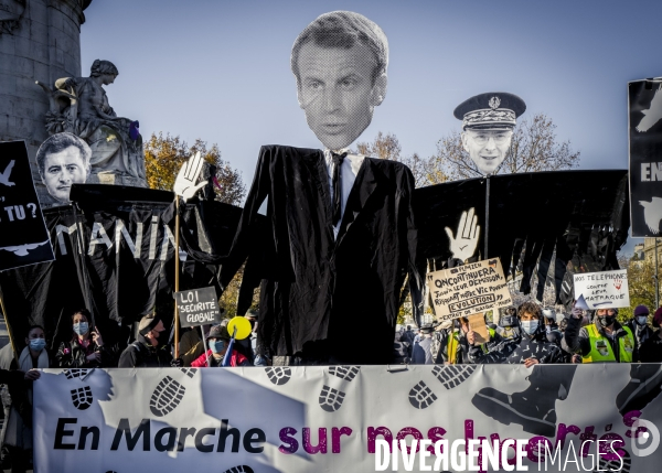 Paris, 28.11.2020. Marche des Libertes contre la loi de securite globale