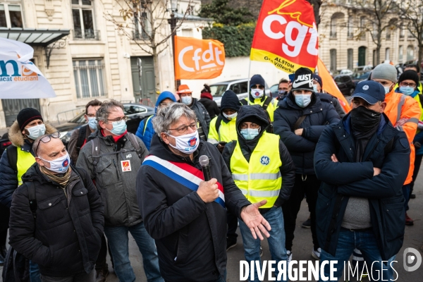 Manifestation des salariés de. Général Electric