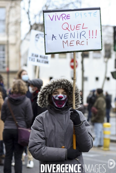 Manifestation contre le projet de loi SECURITE GLOBALE PPL, la marche des libertés du 5 decembre 2020. Demonstration against new security law project against freedom of information.