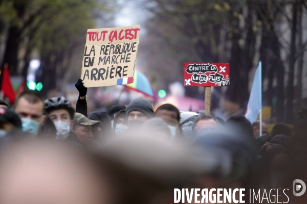 Marche des libertés contre la loi sécurité globale