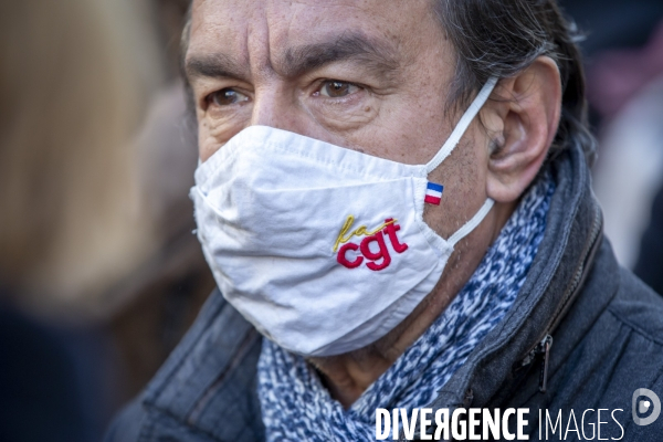 Manifestation contre la loi  Sécurité globale  et son article 24 entre République et Bastille à Paris