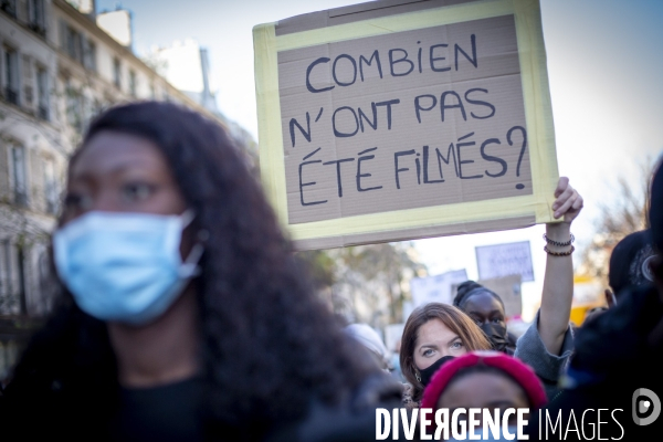 Manifestation contre la loi  Sécurité globale  et son article 24 entre République et Bastille à Paris