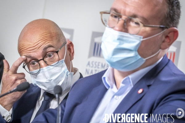 Eric Ciotti et Damien Abad, LR: point presse sur le Covid 19