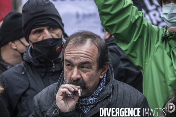 Manifestation contre la loi  sécurité globale  et contre le chômage et la précarité 05122020