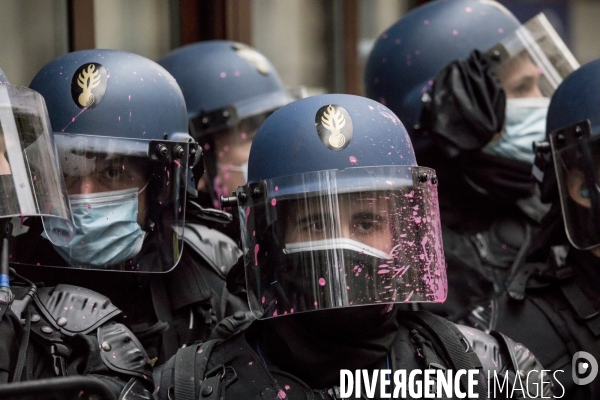 Manifestation contre la loi  sécurité globale  et contre le chômage et la précarité 05122020