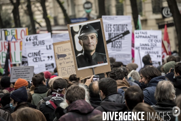 Manifestation contre la loi  sécurité globale  et contre le chômage et la précarité 05122020