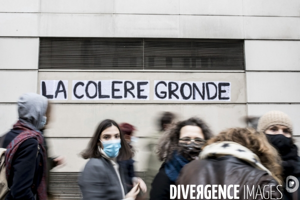 Manifestation contre la loi  sécurité globale  et contre le chômage et la précarité 05122020