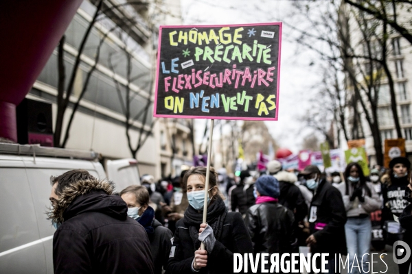 Manifestation contre la loi  sécurité globale  et contre le chômage et la précarité 05122020