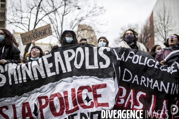 Manifestation contre la loi  sécurité globale  et contre le chômage et la précarité 05122020