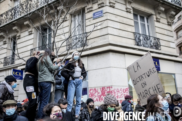 Manifestation contre la loi  sécurité globale  et contre le chômage et la précarité 05122020