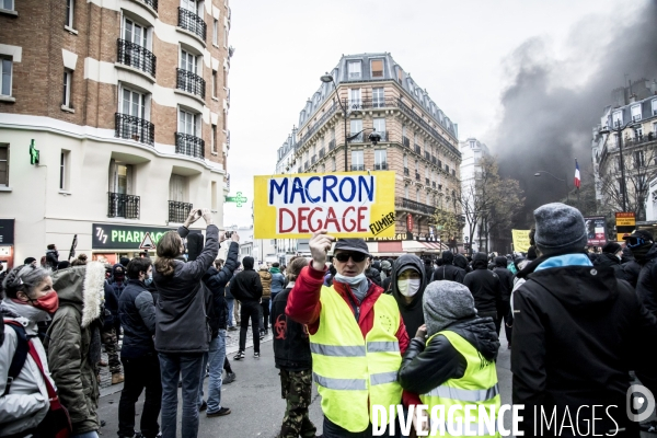 Manifestation contre la loi  sécurité globale  et contre le chômage et la précarité 05122020