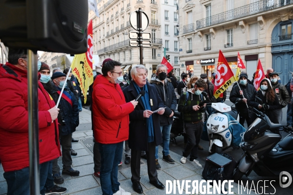 Rassemblement à l appel de SUD-Rail et de Solidaires Groupe RATP contre l ouverture à la concurrence des transports publics