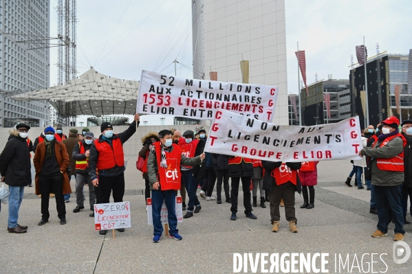 Manifestation des salariés de la restauration collective