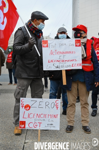 Manifestation des salariés de la restauration collective