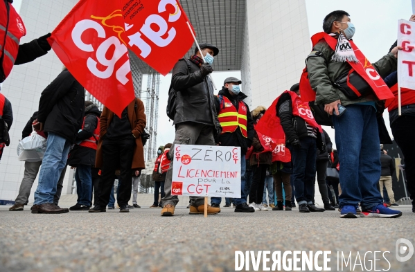 Manifestation des salariés de la restauration collective