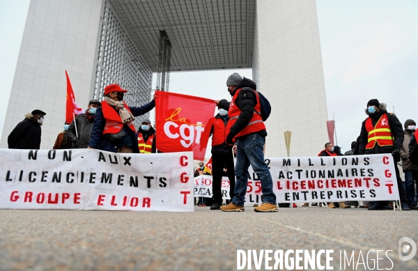 Manifestation des salariés de la restauration collective