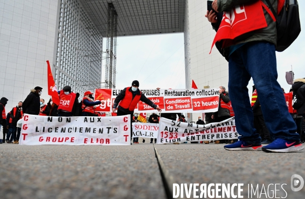 Manifestation des salariés de la restauration collective