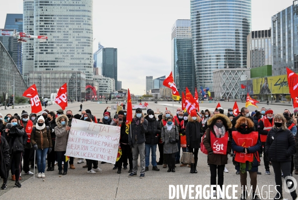 Manifestation des salariés de la restauration collective