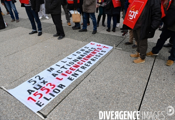 Manifestation des salariés de la restauration collective