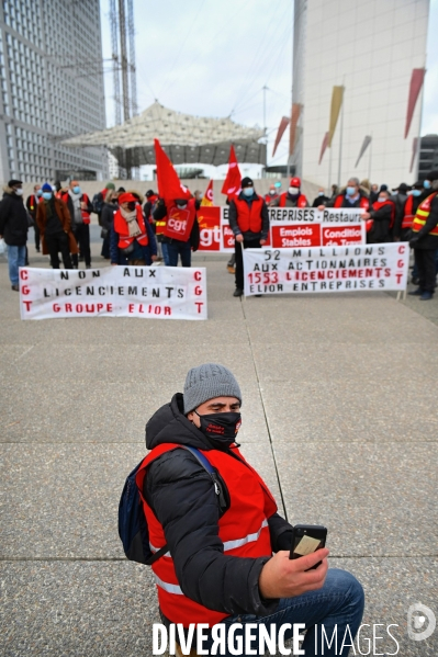 Manifestation des salariés de la restauration collective