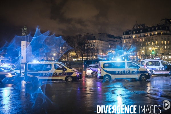 Manifestation spontanée de policiers 11122020