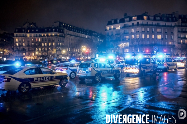 Manifestation spontanée de policiers 11122020